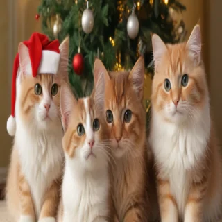 merry christmas cats images