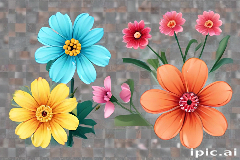 Colorful Floral Arrangement Featuring Vibrant Flowers in Various Shades ...
