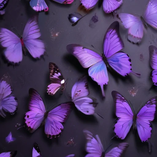 purple butterflies wallpaper