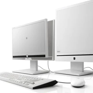 white computer background