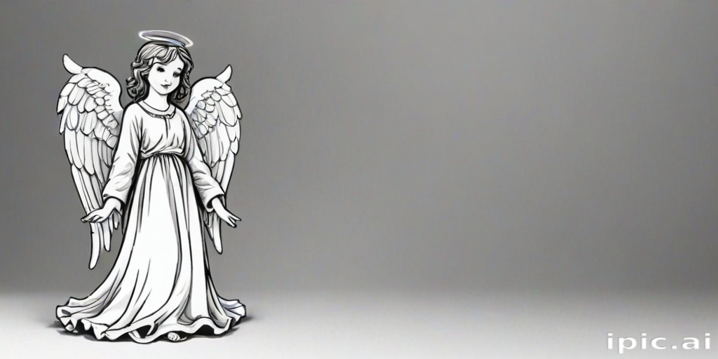 angel clip art black and white