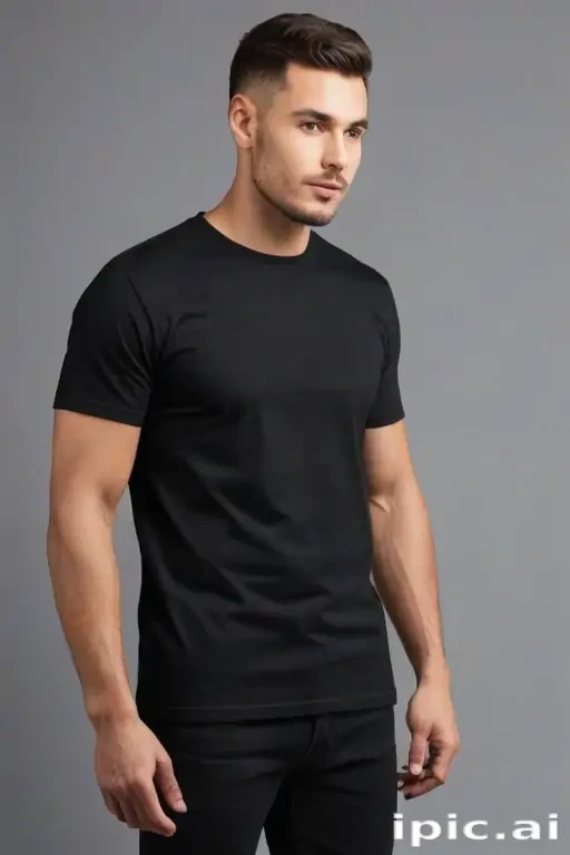 black t shirt mockup