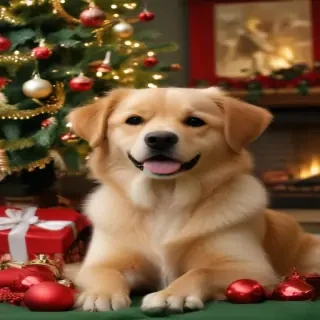 christmas dogs wallpaper