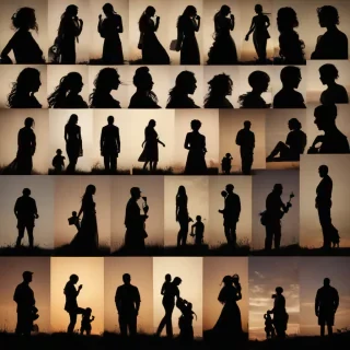 people silhouettes