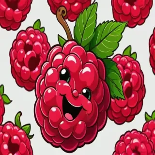 cartoon raspberry