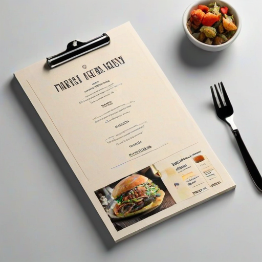 restaurant menu mockup free