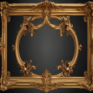gold frame transparent