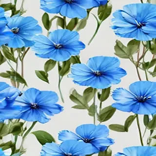 transparent blue flowers