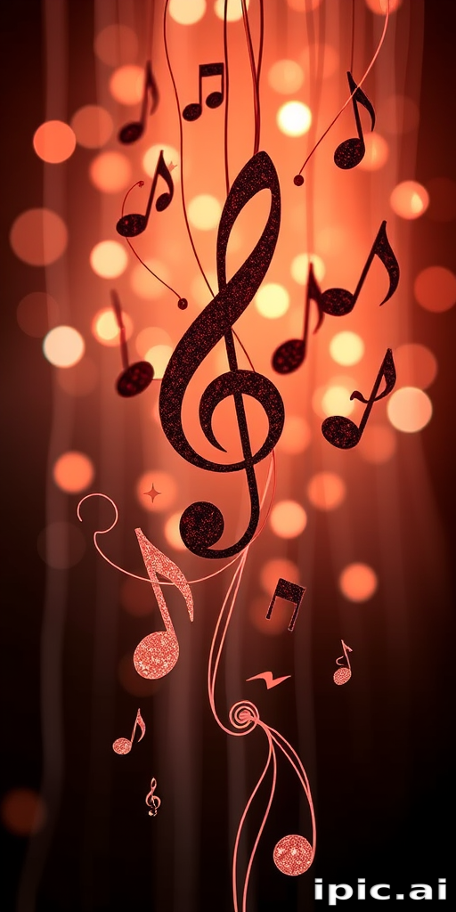 transparent music notes