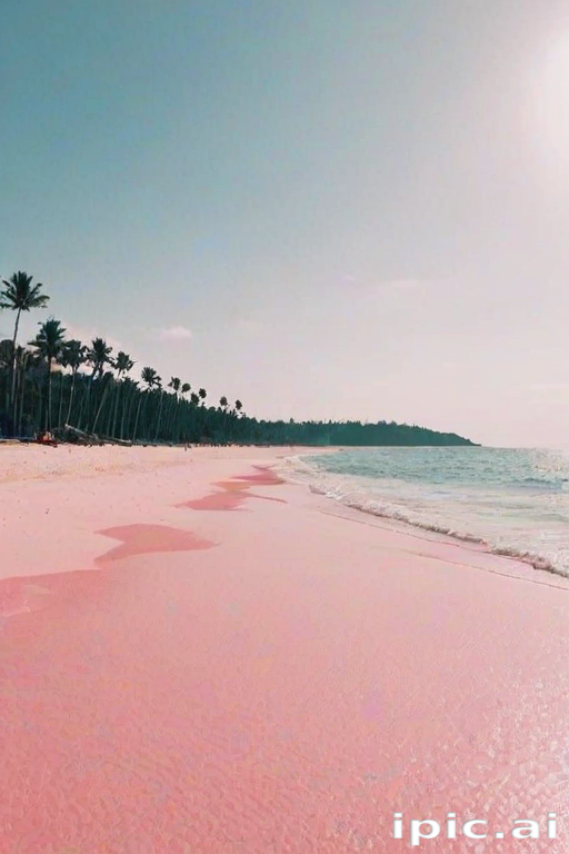 pink beach aesthetic