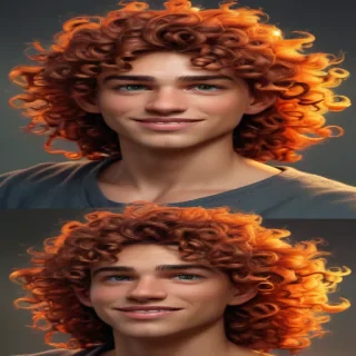 popular male cartoon characters with curly hair