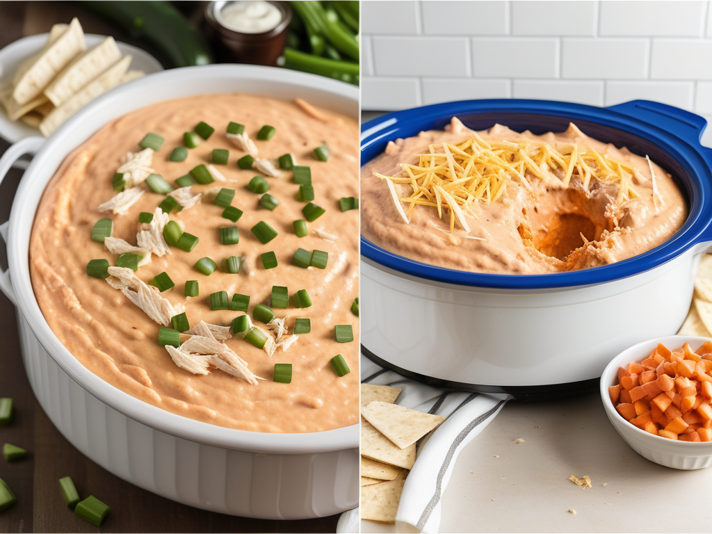 slow cooker buffalo chicken dip with raw chicken
