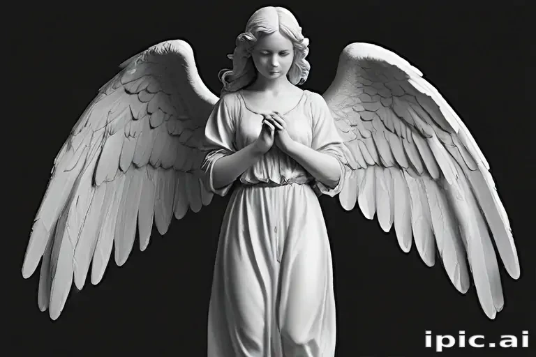 angel clip art black and white