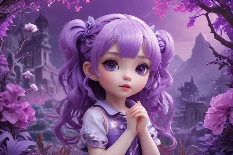 kawaii purple wallpaper