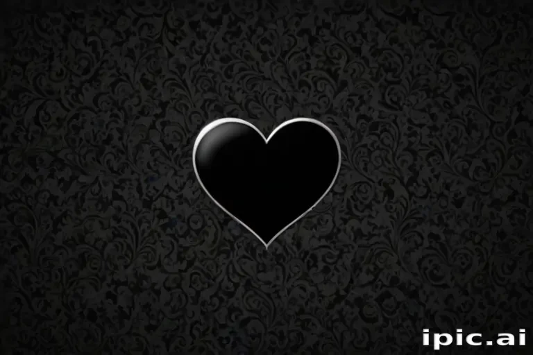 black wallpaper heart