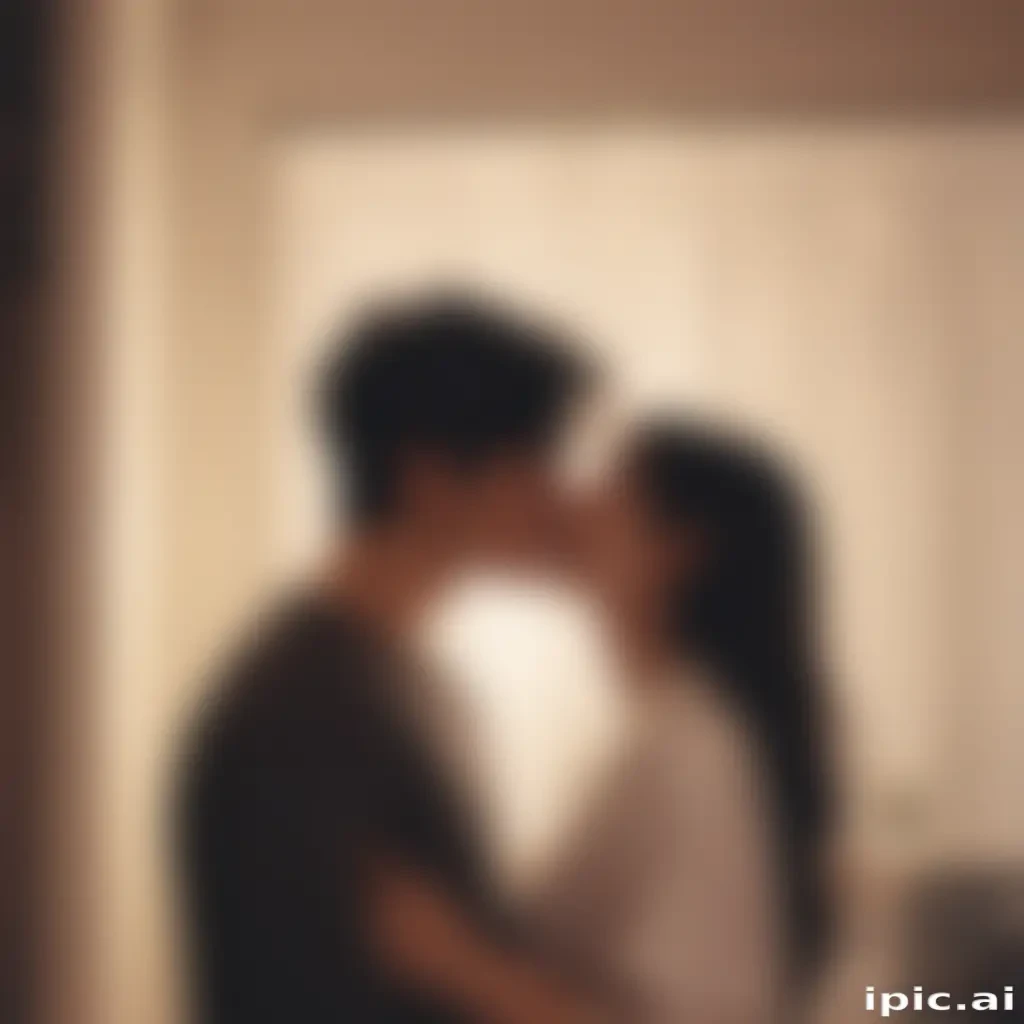 couple kissing aesthetic