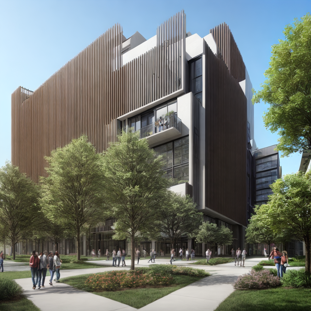 college students designing beautiful buildings