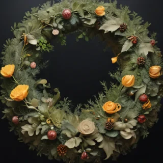 wreath drawing
