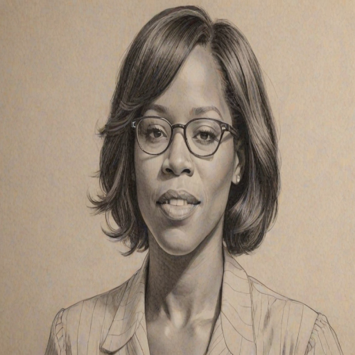 Captivating Regina King, pencil sketch, portrait of Comely woman 1924s in glasses, hair style beatnik, outline, clear lines, fine lines, 8k