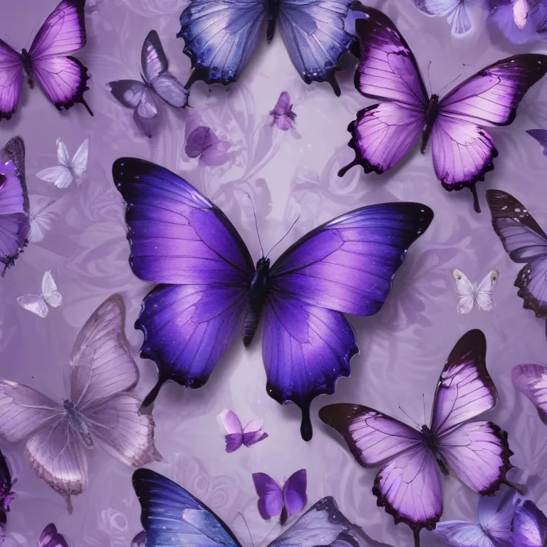 purple butterflies wallpaper