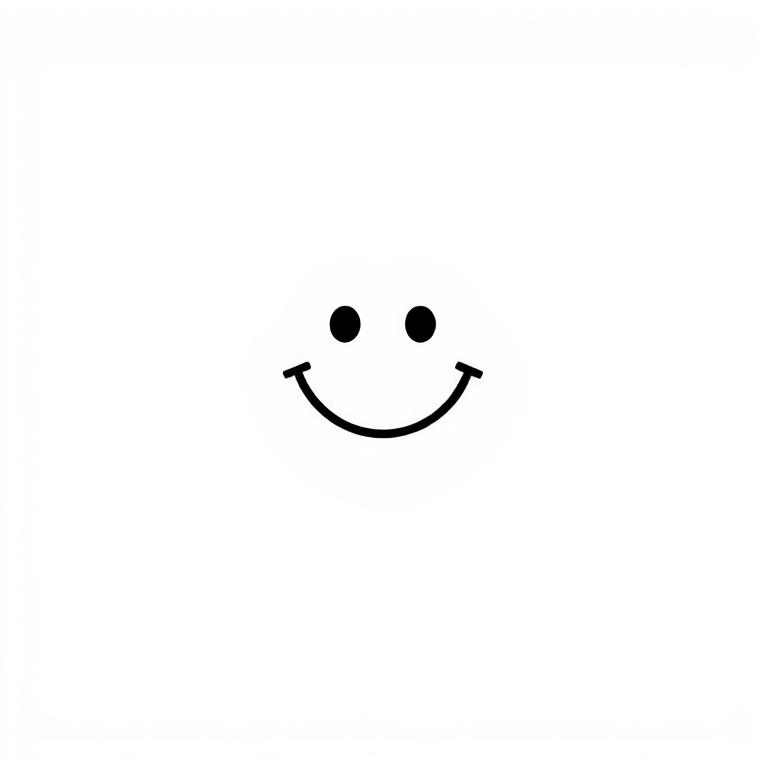 Generate a minimalist line art image of a speech bubble with a smiley face and question mark, using a Canon EOS R5 camera, 50mm lens, f/1.8 aperture, ISO 100, shot from a straight-on angle, with soft diffused lighting for a clean, high-quality look.