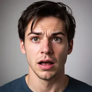 frustrated face