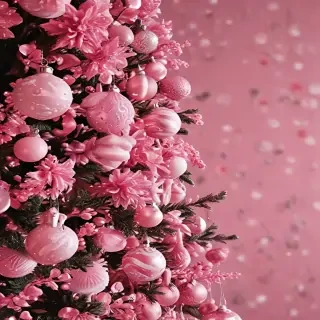 pink christmas aesthetic wallpaper