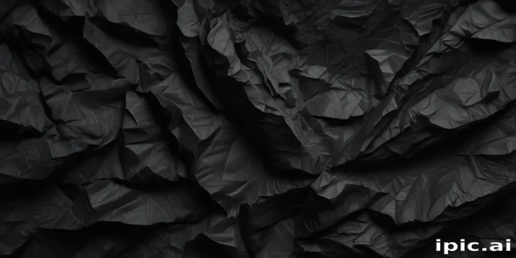 crinkled black paper