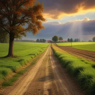 background of a farm