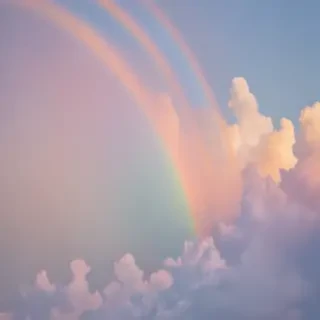 pastel coloured rainbow
