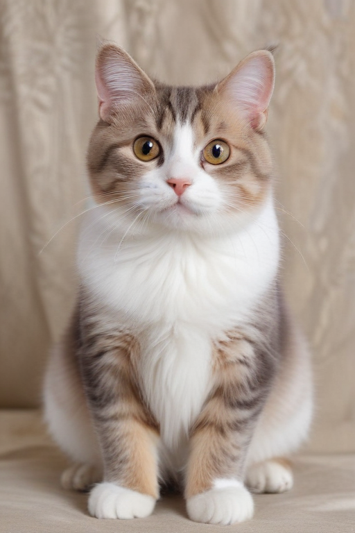 A Majestic Cat Sitting Gracefully with Captivating Eyes and Soft Fur