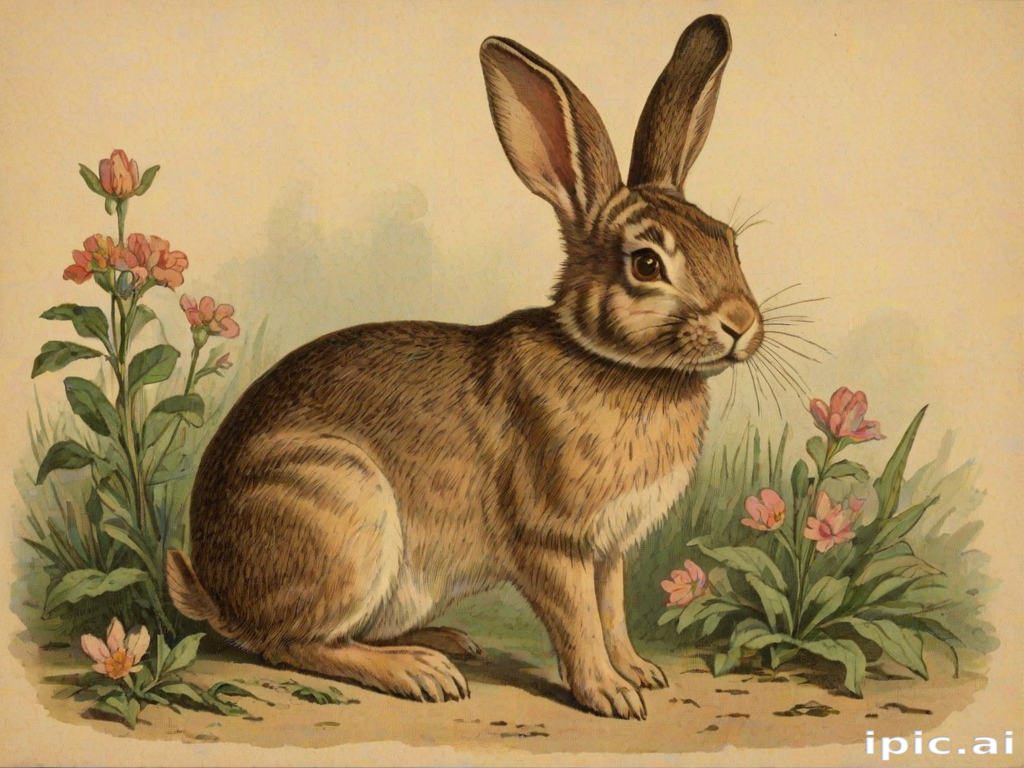 vintage rabbit images