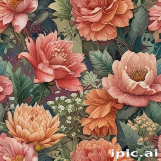 colored drawings of flowers