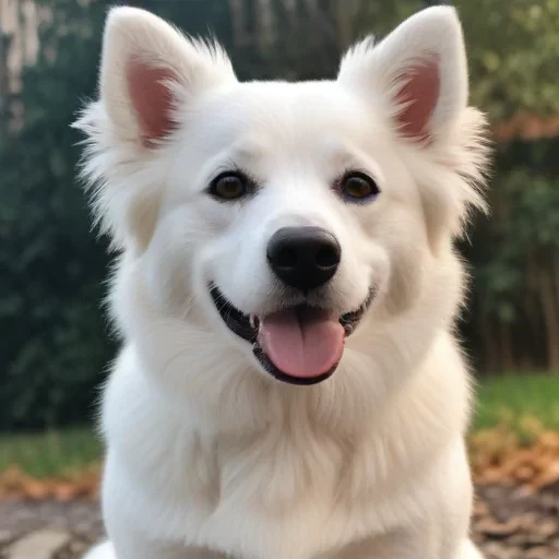 white dog