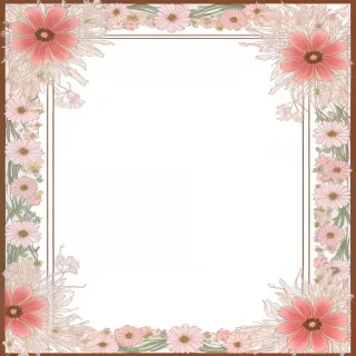 transparent floral border