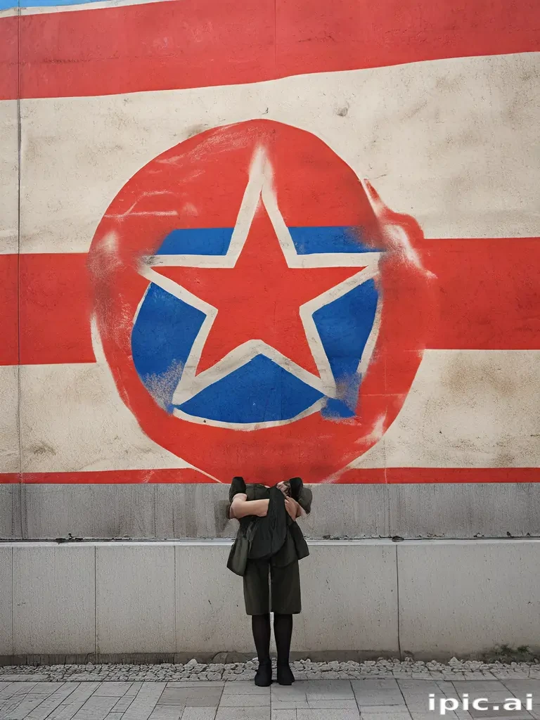 north korea flag