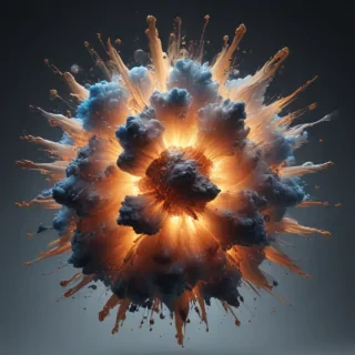 transparent explosion