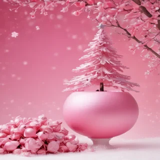 pink christmas desktop wallpaper