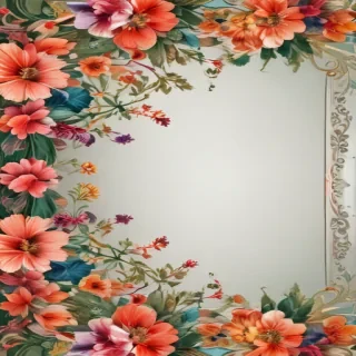 transparent floral border