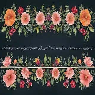 floral borders clipart