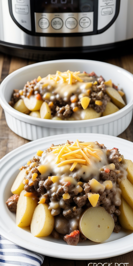 crock pot hamburger potato casserole