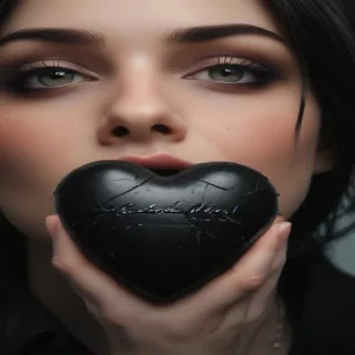 broken heart black