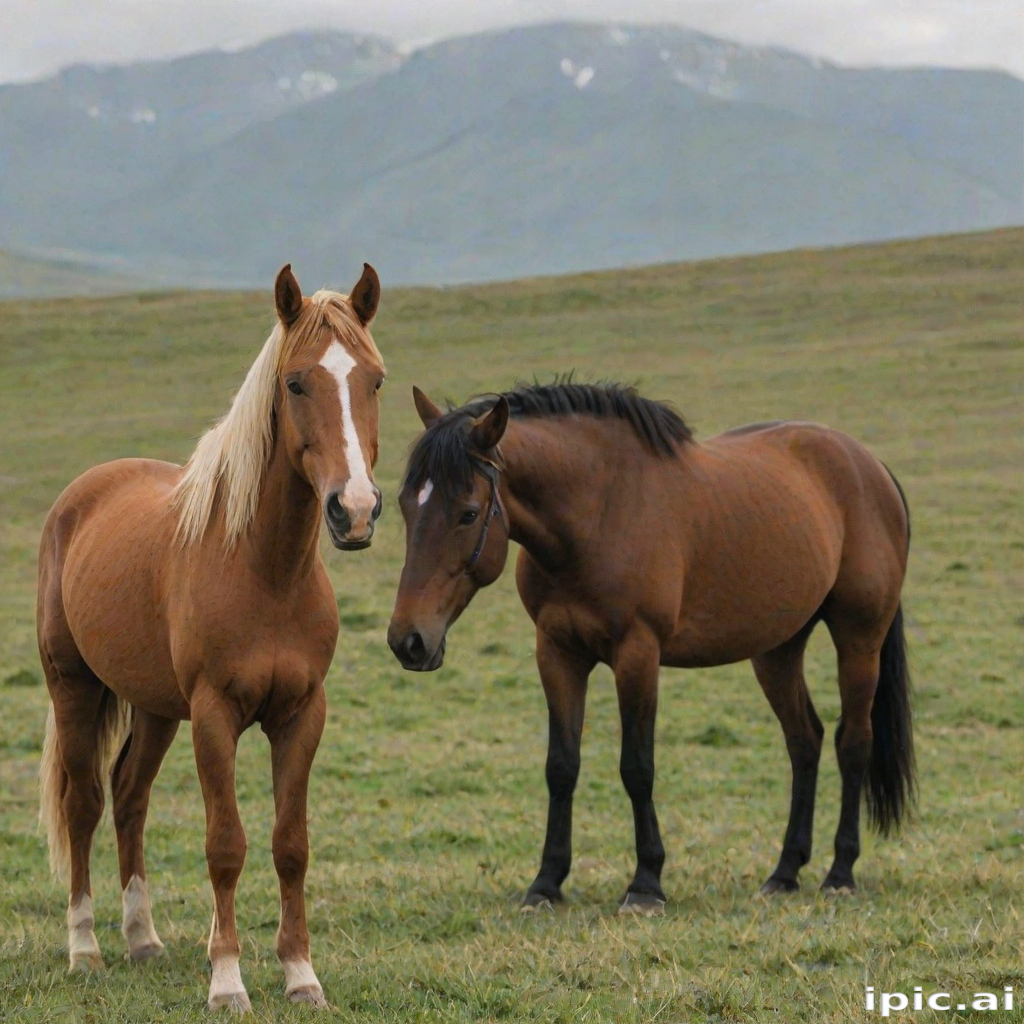 horse in background