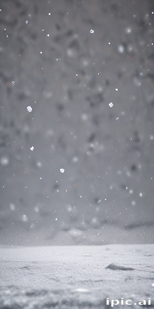 Delicate Snowflakes Gently Falling on a Serene Winter Landscape