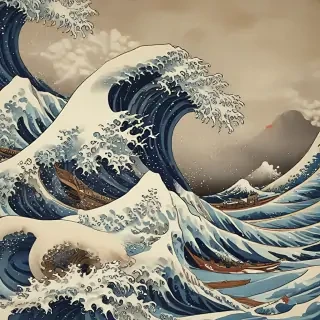 the great wave wallpaper