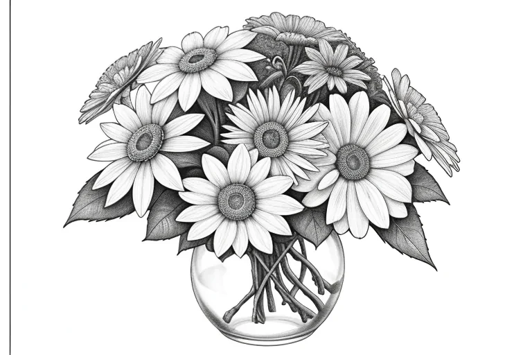 pictures of flowers drawing