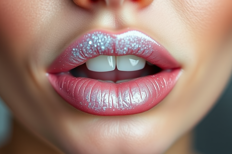 Pearlescent white lip topper called "Snow Queen," designed to add dimension and luminosity to any lip color underneath