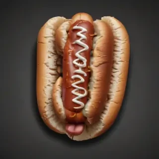 hot dog clipart black and white