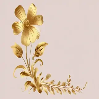 gold flowers png