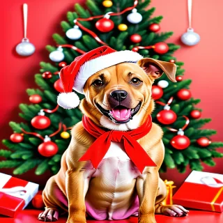dog christmas background